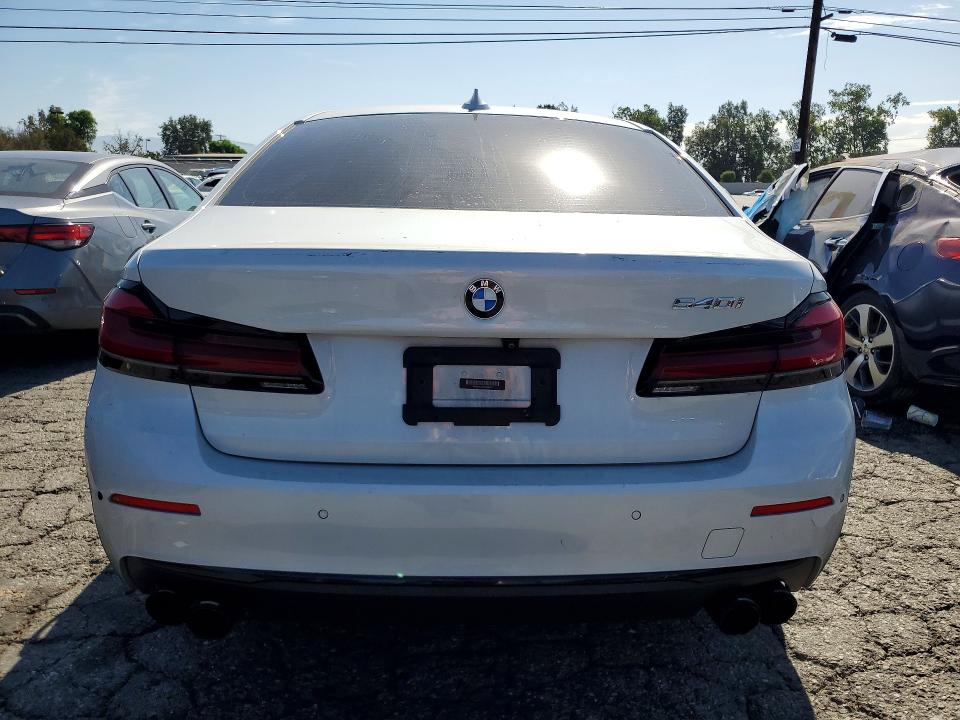 2021 BMW 5er VIN WBA53BJ0XMCG04571 COPART salvage auction — FRONT END, Ca - Salvage Certificate, sold $19,200 on 2026-07-16 (photo 6)