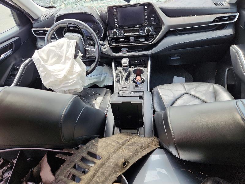 2021 Toyota Highlander VIN 5TDGZRBH9MS108535 COPART salvage auction — FRONT END, VA - CERT OF TITLE - SALVAGE, sold $8,500 on 2026-07-30 (photo 8)
