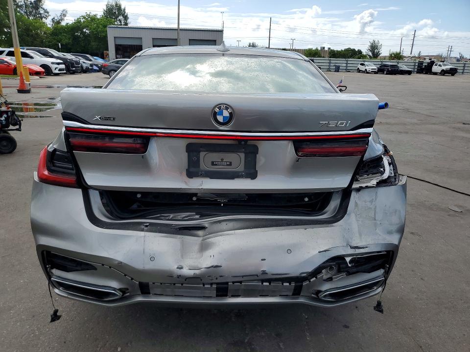 2021 BMW 7er VIN WBA7U2C0XMCF49980 COPART salvage auction — REAR END, Fl - Cert Of Title Slvg Rebuildable, sold $11,000 on 2026-07-13 (photo 6)