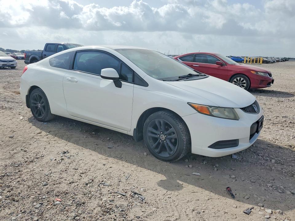 2012 Honda Civic VIN 2HGFG3B57CH566075 COPART salvage auction — WATER/FLOOD, Tx - Salvage Title-Flood Damage, sold $425 on 2026-07-09 (photo 4)