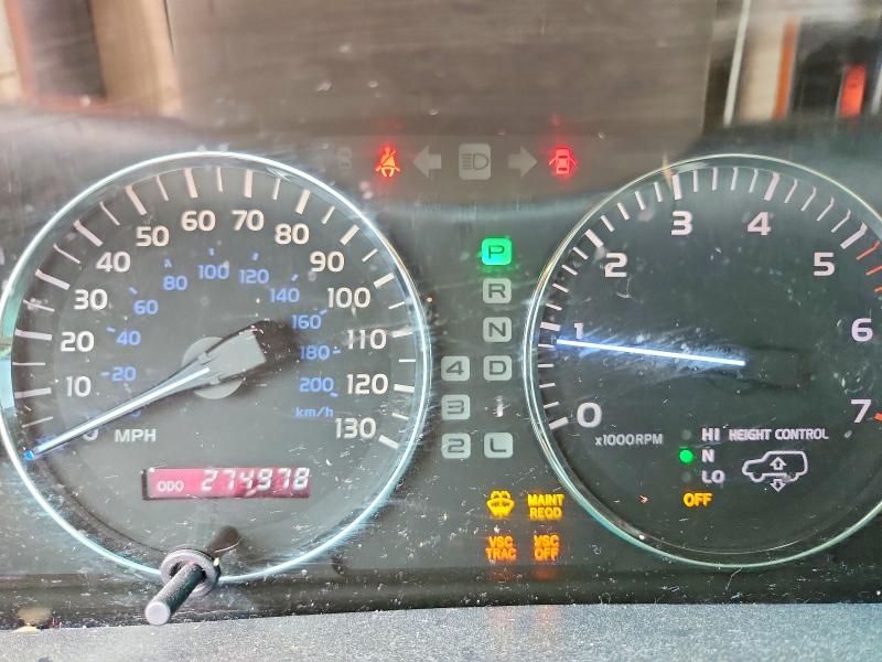 2004 Lexus Lx 470 VIN JTJHT00W543537835 COPART salvage auction — FRONT END, Mt - Certificate Of Title, sold $2,000 on 2026-07-07 (photo 9)
