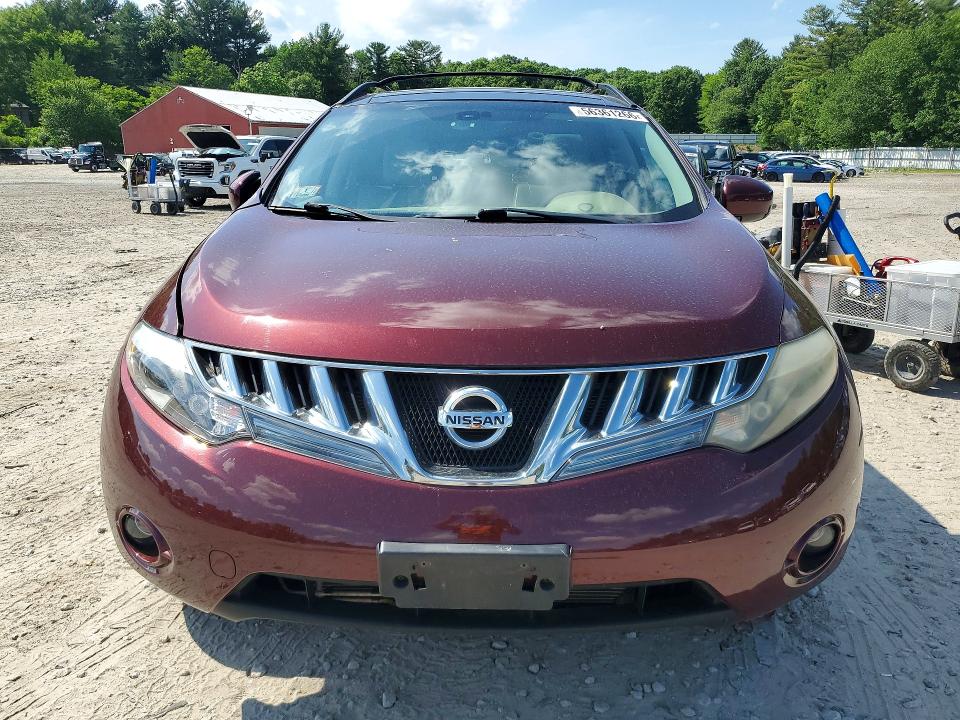 2009 Nissan Murano VIN JN8AZ18W99W208286 COPART salvage auction — SIDE, MA - CERT OF TITLE-RECONSTRCTD COLL, sold $400 on 2026-07-20 (photo 5)