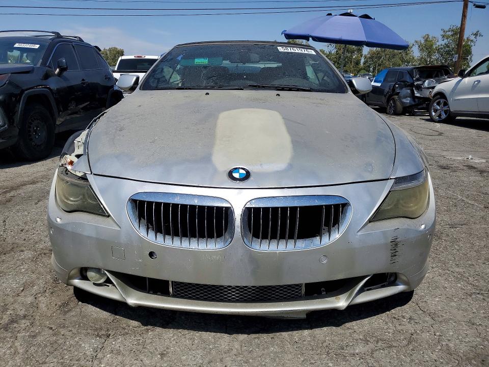2006 BMW 6 series VIN WBAEK13496CN75304 COPART salvage auction — FRONT END, Ca - Dis/Dlr/Exp Only Clean Title, sold $325 on 2026-07-27 (photo 5)
