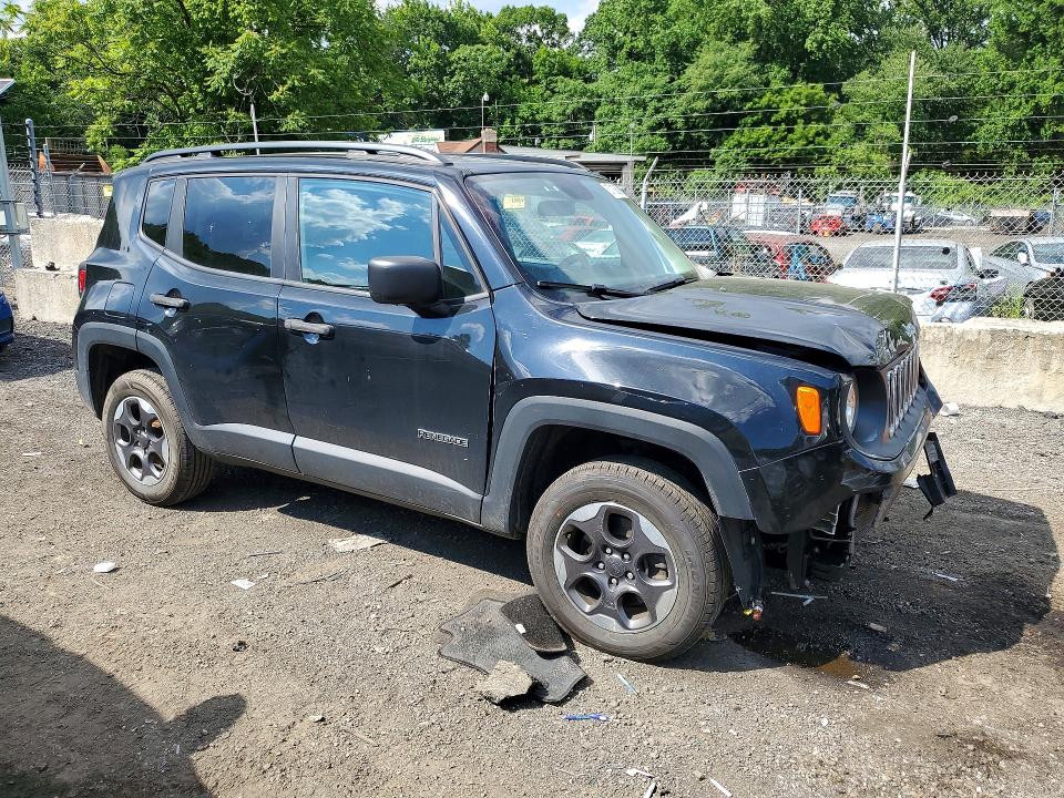 2017 Jeep Renegade VIN ZACCJBAB1HPG29908 COPART salvage auction — FRONT END, MD - CERT OF SALVAGE > 75% DAMAGE, sold $500 on 2026-07-30 (photo 4)