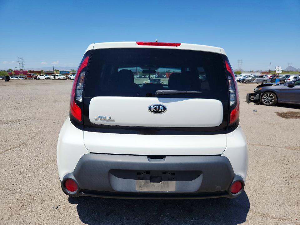 2016 Kia Soul VIN KNDJN2A28G7375797 COPART salvage auction — VANDALISM, Az - Cert Of Title - Salvage, sold $1,700 on 2026-07-06 (photo 6)