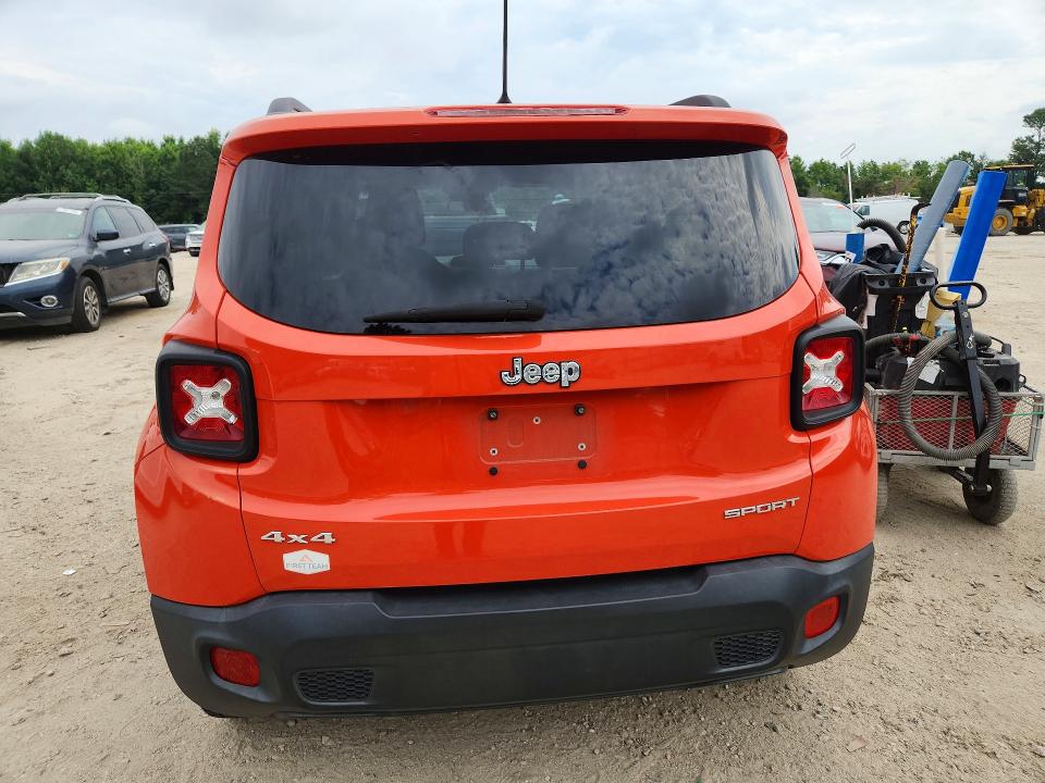 2017 Jeep Renegade VIN ZACCJBAB6HPE92948 COPART salvage auction — FRONT END, Va - Certificate Of Title, sold $850 on 2026-07-07 (photo 6)