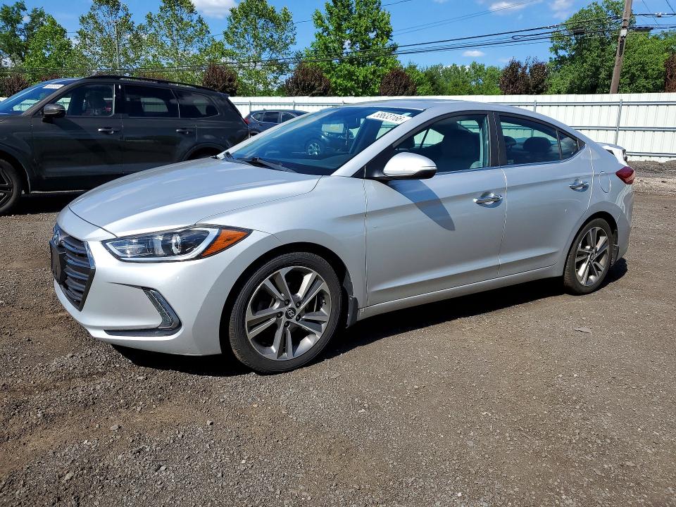 2017 Hyundai Elantra VIN 5NPD84LF9HH058849 COPART salvage auction — REAR END, CT - CERT OF TITLE-SALVAGE, sold $2,150 on 2026-07-02 (photo 1)