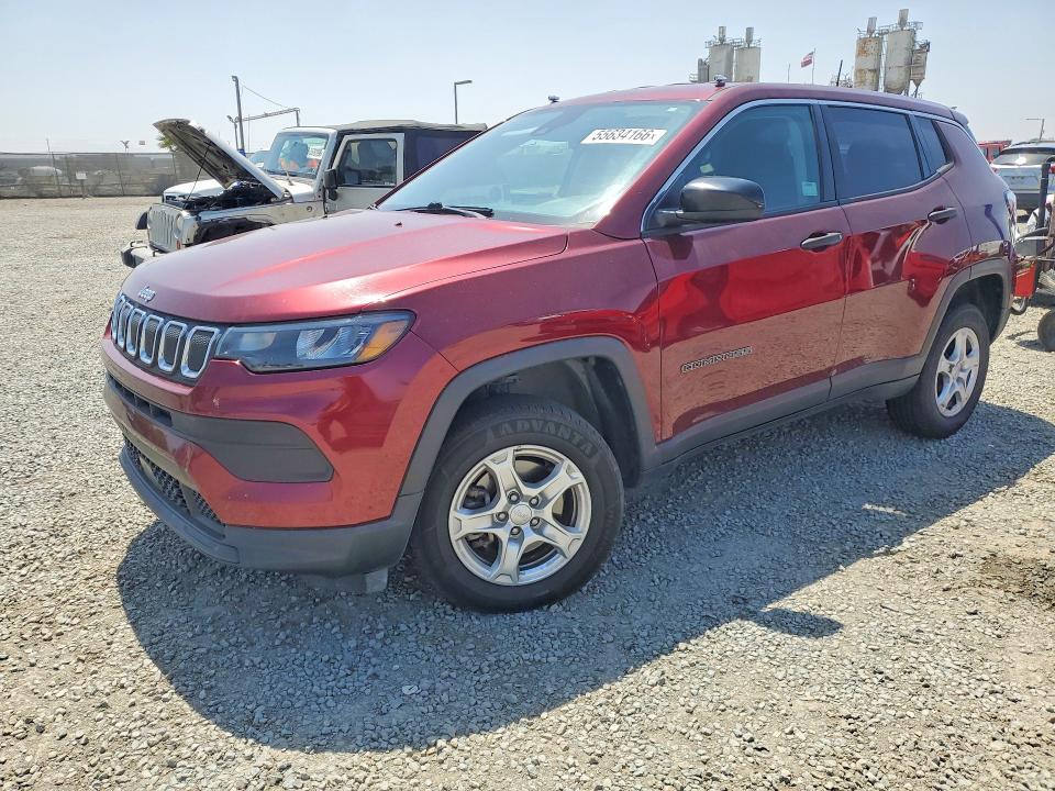 2022 Jeep Compass VIN 3C4NJDABXNT202719 COPART salvage auction — SIDE, Ca - Salvage Certificate, sold $3,750 on 2026-07-28 (photo 1)