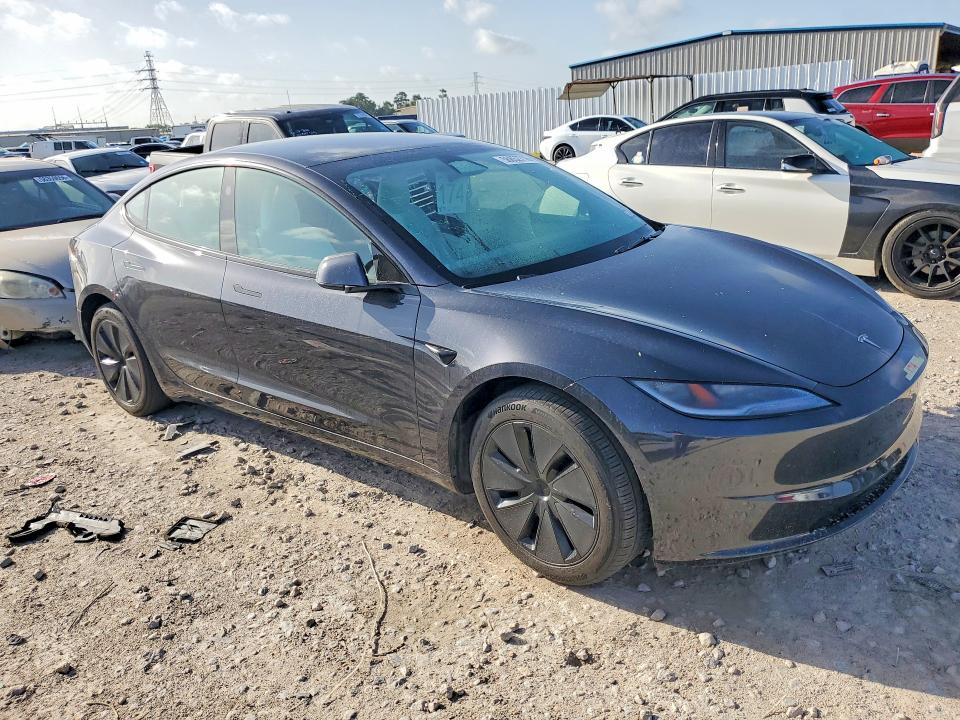 2024 Tesla Model 3 VIN 5YJ3E1EB9RF806576 COPART salvage auction — SIDE, TX - SALVAGE VEHICLE TITLE, sold $12,900 on 2026-07-17 (photo 4)