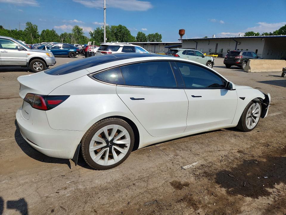 2021 Tesla Model 3 VIN 5YJ3E1EB7MF047435 COPART salvage auction — FRONT END, NY - MV-907A SALVAGE CERTIFICATE, sold $6,900 on 2026-07-28 (photo 3)