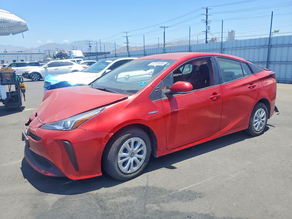 2021 Toyota Prius VIN JTDKAMFU4M3148924 COPART salvage auction — FRONT END, Ca - Salvage Certificate, sold $3,900 on 2026-07-27 (photo 1)