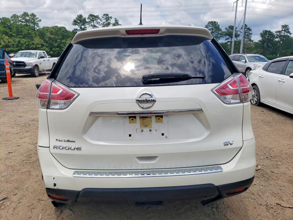 2016 Nissan Rogue VIN JN8AT2MT6GW029350 COPART salvage auction — REAR END, LA - CERT OF TITLE-SALVAGE, sold $250 on 2026-07-24 (photo 6)