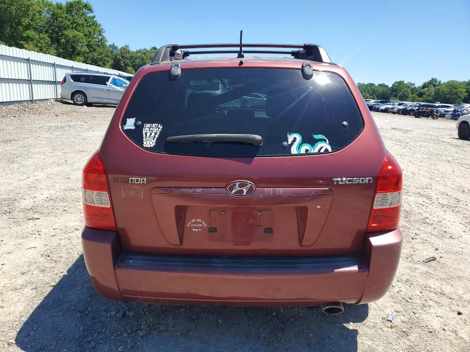 2006 Hyundai Tucson VIN KM8JM12B56U437504 COPART salvage auction — REAR END, GA - CERT OF TITLE-SALVAGE, sold $350 on 2026-07-07 (photo 6)