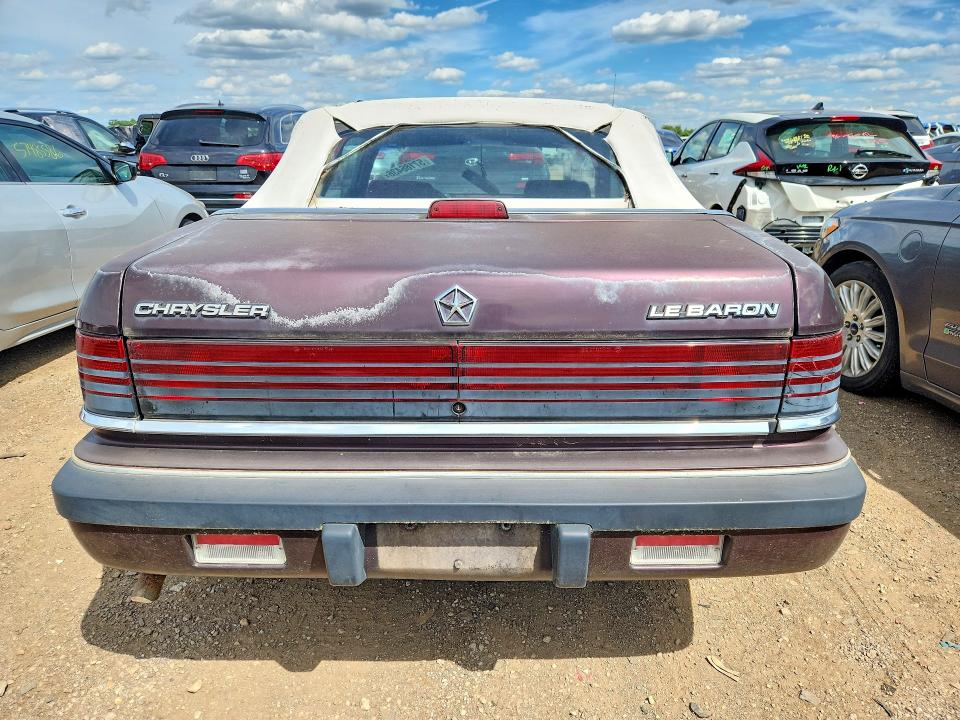 1991 Chrysler Lebaron VIN 1C3XJ4536MG100515 COPART salvage auction — SIDE, Il - Certificate Of Title, sold $275 on 2026-07-09 (photo 6)
