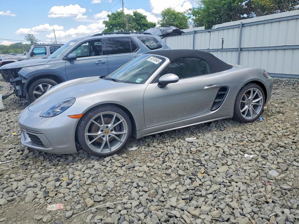 2024 Porsche Boxster VIN WP0CA2A87RK205830 COPART salvage auction — BURN, Nj - Cert Of Title-Salvage, sold $35,000 on 2026-07-08 (photo 1)