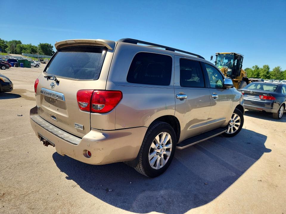 2008 Toyota Sequoia VIN 5TDBY67AX8S000146 COPART salvage auction — SIDE, Mo - Salvage Certificate Of Title, sold $3,450 on 2026-07-24 (photo 3)
