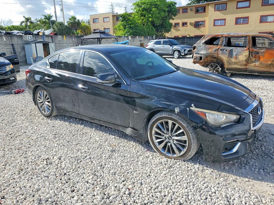 2018 Infiniti Q50 VIN JN1EV7APXJM366413 COPART salvage auction — FRONT END, Fl - Cert Of Ttl-Rebuilt&Slvg Rbld, sold $1,600 on 2026-07-17 (photo 4)