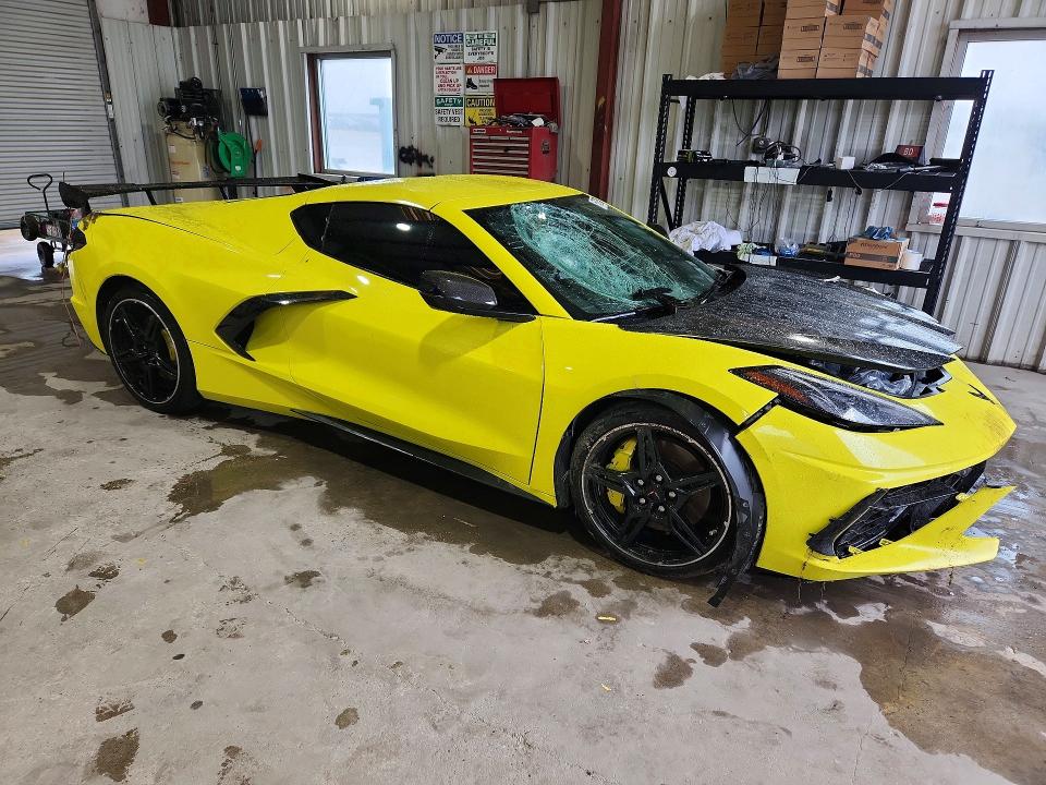 2020 Chevrolet Corvette VIN 1G1Y62D49L5105596 COPART salvage auction — SIDE, Tx - Certificate Of Title, sold $7,200 on 2026-08-26 (photo 4)