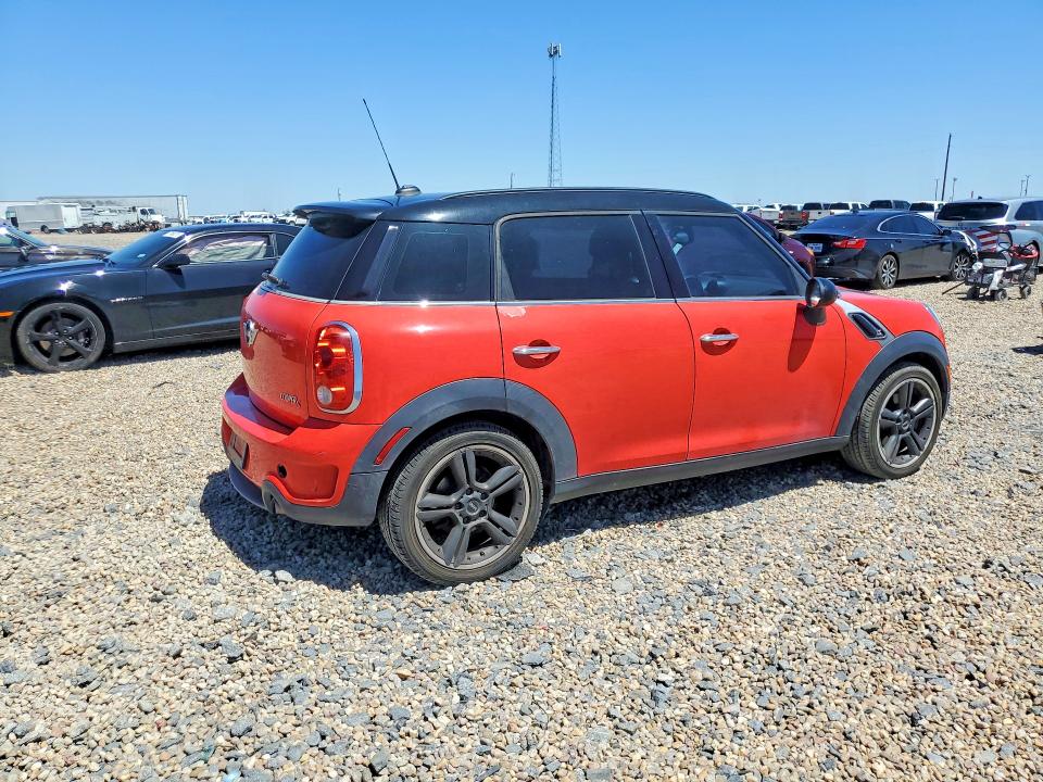 2012 Mini Cooper VIN WMWZC3C53CWM27677 COPART salvage auction — FRONT END, Tx - Salvage Vehicle Title, sold $1,550 on 2026-07-14 (photo 3)