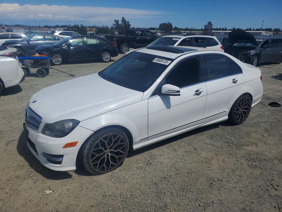 2013 Mercedes-benz C class VIN WDDGF4HB6DR271338 COPART salvage auction — FRONT END, Ca - Salvage Certificate, sold $950 on 2026-08-06 (photo 1)