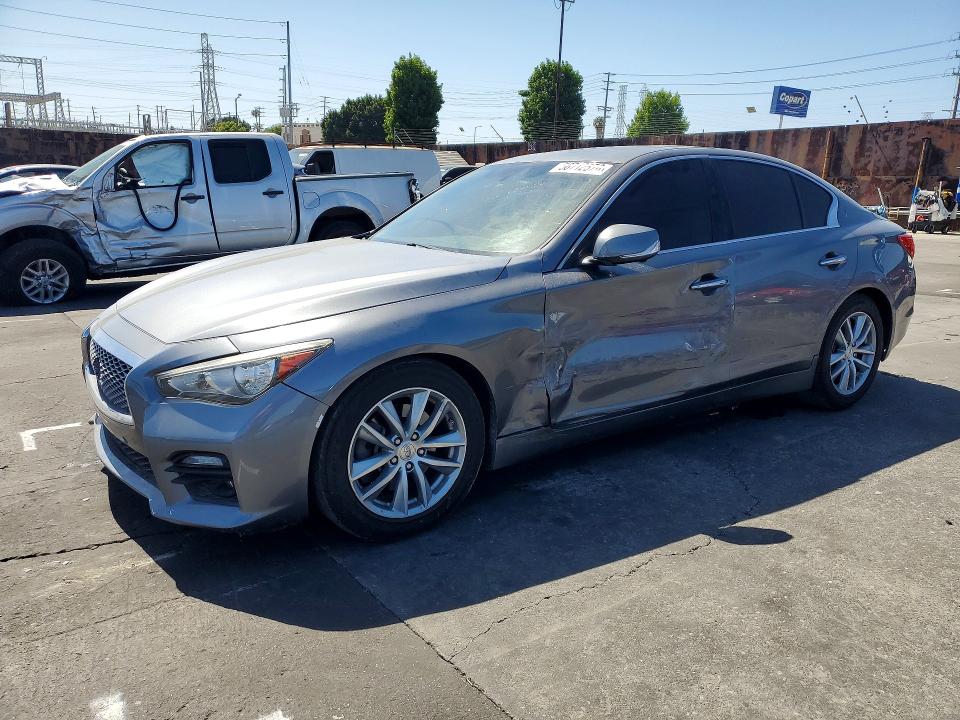 2014 Infiniti Q50 VIN JN1AV7AP5EM692205 COPART salvage auction — SIDE, Ca - Salvage Certificate, sold $1,050 on 2026-07-15 (photo 1)