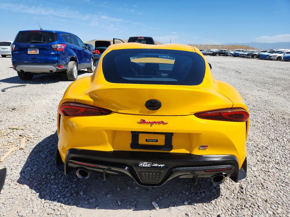 2021 Toyota Supra VIN WZ1DB0C04MW037306 COPART salvage auction — FRONT END, Ut - Salvage Certificate, sold $17,900 on 2026-08-21 (photo 6)