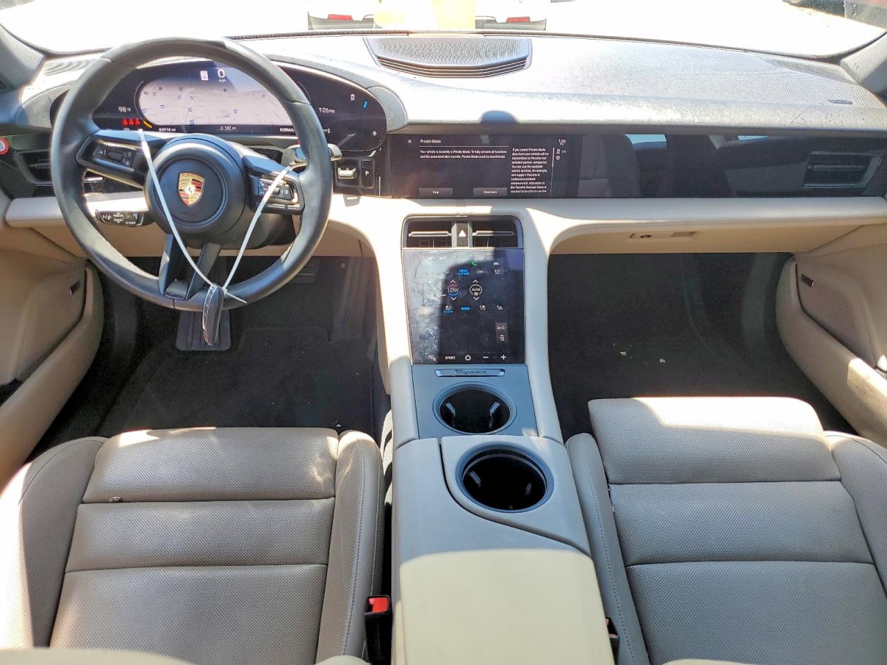 2021 Porsche Taycan VIN WP0AA2Y12MSA13582 COPART salvage auction — Front End, CA - SALVAGE CERTIFICATE, sold $26,250 on 2026-07-10 (photo 8)