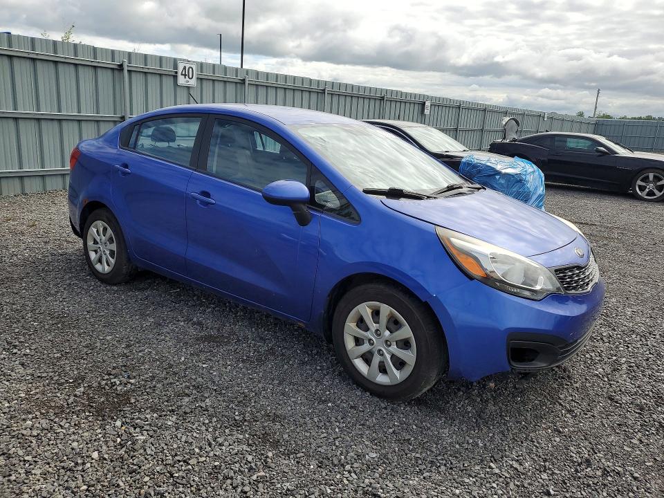 2013 Kia Rio VIN KNADM4A31D6242768 COPART salvage auction — FRONT END, Qc - Gravement Accidente, sold $575 on 2026-07-09 (photo 4)