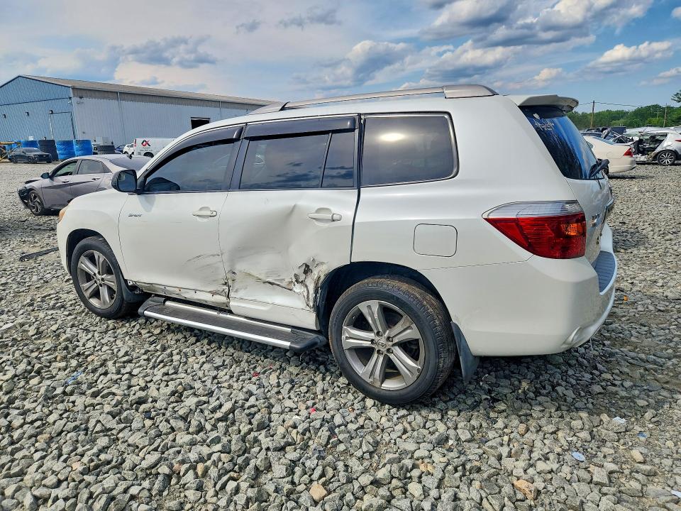 2008 Toyota Highlander VIN JTEES43A982085122 COPART salvage auction — SIDE, Nj - Cert Of Title-Salvage, sold $2,050 on 2026-07-13 (photo 2)