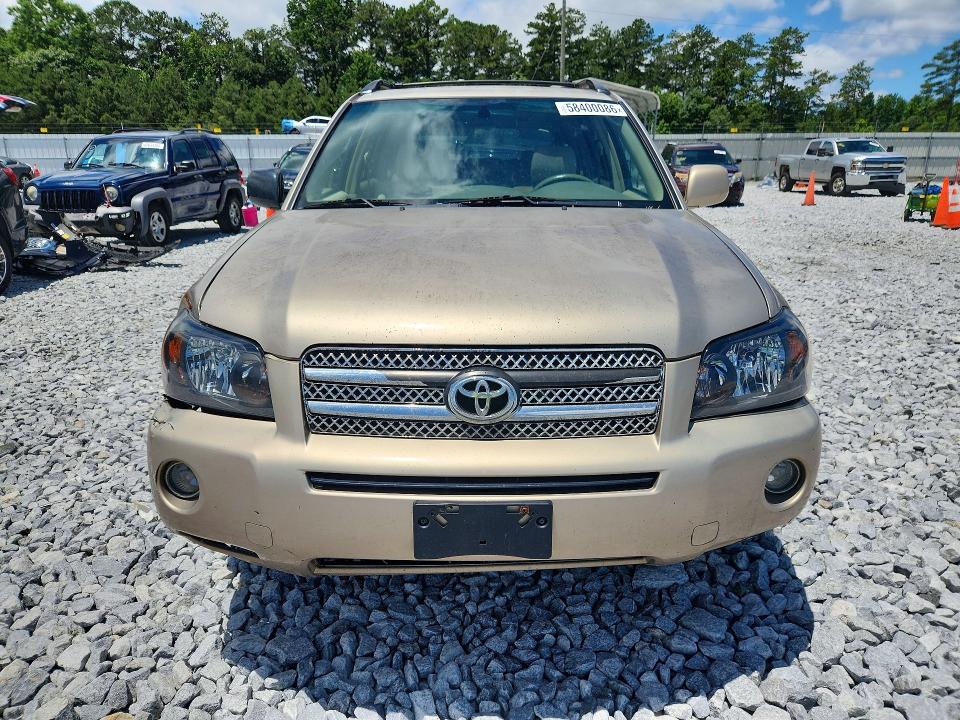 2007 Toyota Highlander hybrid VIN JTEEW21A870044504 COPART salvage auction — FRONT END, GA - CERT OF TITLE-SALVAGE (P), sold $900 on 2026-07-14 (photo 5)