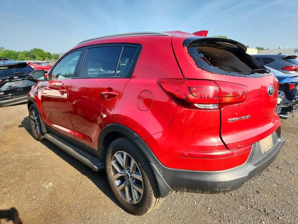 2015 Kia Sportage VIN KNDPBCAC5F7705315 COPART salvage auction — ROOF, Ct - Cert Of Title-Salvage, sold $2,000 on 2026-07-07 (photo 2)