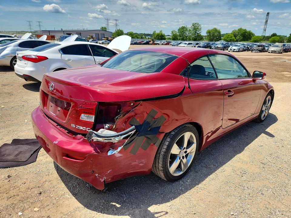 2010 Lexus Is VIN JTHFF2C29A2507517 COPART salvage auction — REAR END, Il - Salvage Certificate, sold $575 on 2026-07-28 (photo 3)