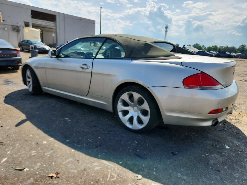 2006 BMW 6 series VIN WBAEK13406CN79029 COPART salvage auction — UNDERCARRIAGE, Va - Certificate Of Title, sold $975 on 2026-07-15 (photo 2)