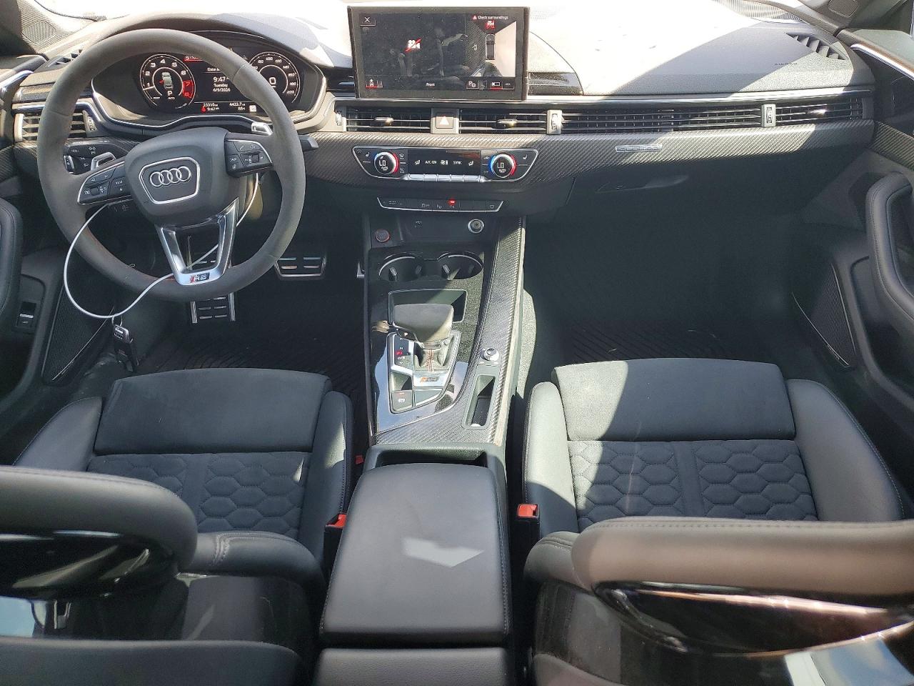 2025 Audi RS5 VIN WUAAWCF51SA901806 COPART salvage auction — Front End, TX - SALVAGE VEHICLE TITLE, sold $40,250 on 2026-08-13 (photo 8)