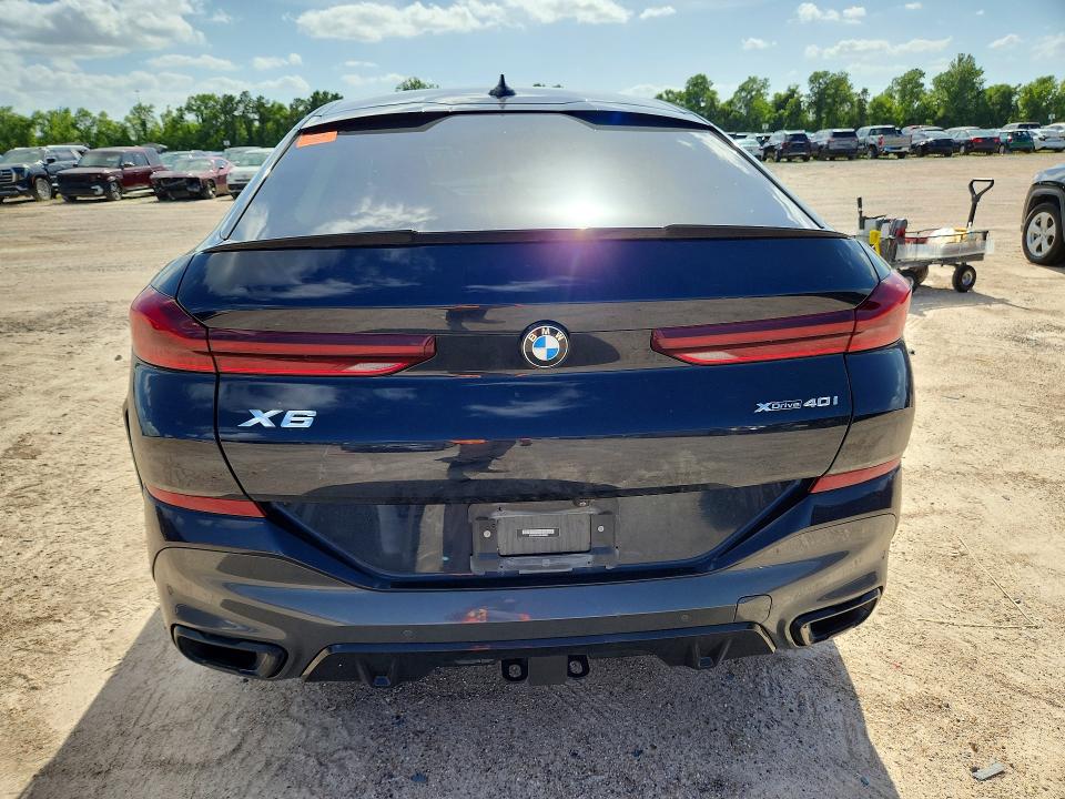 2022 BMW X6 VIN 5UXCY6C01N9L58858 COPART salvage auction — FRONT END, TX - SALVAGE VEHICLE TITLE, sold $400 on 2026-07-21 (photo 6)