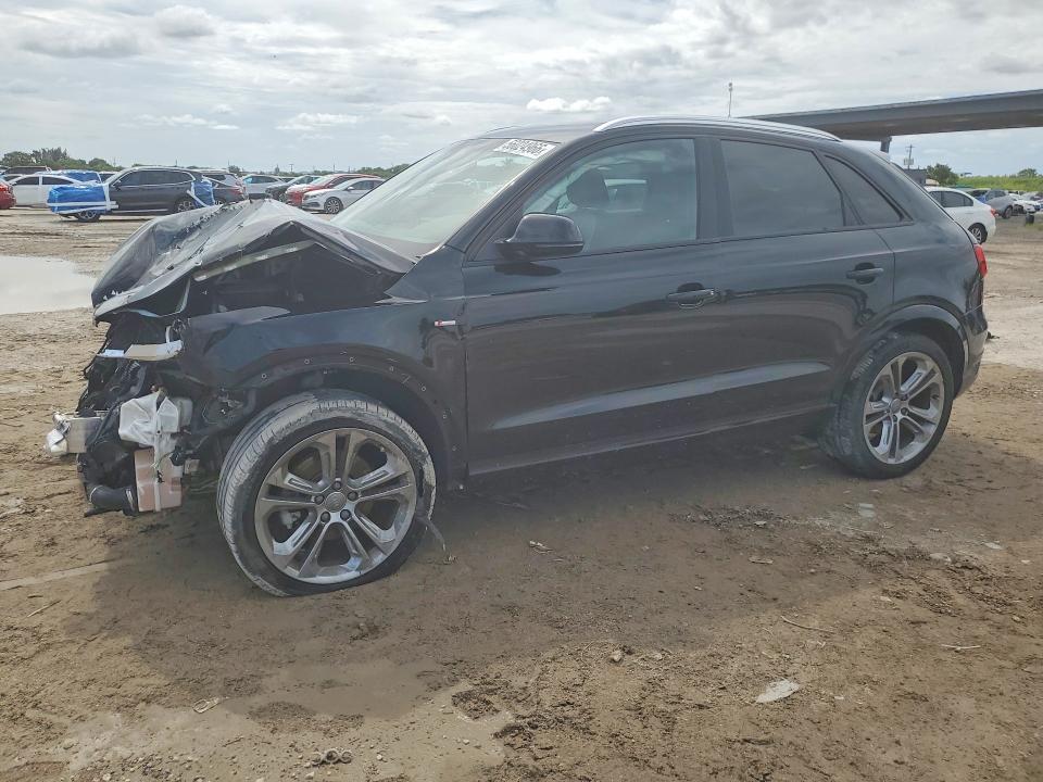 2018 Audi Q3 VIN WA1BCCFS1JR032411 COPART salvage auction — FRONT END, Fl - Cert Of Title Slvg Rebuildable, sold $400 on 2026-07-14 (photo 1)