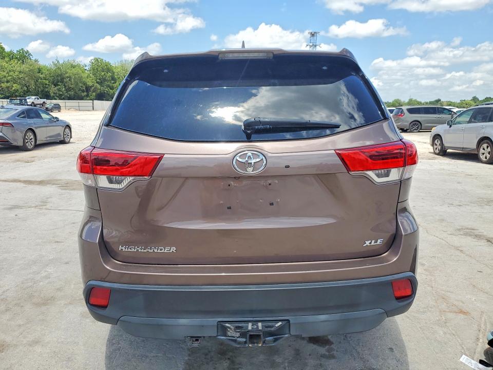 2019 Toyota Highlander VIN 5TDKZRFH3KS345426 COPART salvage auction — SIDE, OK - CERT OF TITLE-SALVAGE, sold $125 on 2026-07-21 (photo 6)
