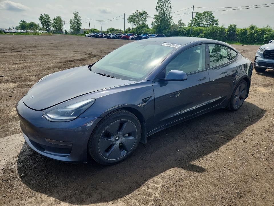 2021 Tesla Model 3 VIN 5YJ3E1EA1MF981582 COPART salvage auction — SIDE, Qc - Aucune Mention, sold $8,800 on 2026-07-07 (photo 1)