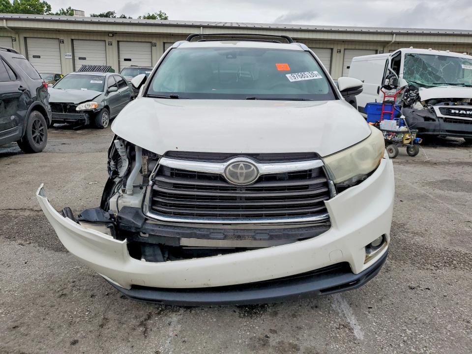 2015 Toyota Highlander VIN 5TDYKRFH7FS069725 COPART salvage auction — FRONT END, KY - CERTIFICATE OF TITLE, sold $3,300 on 2026-07-20 (photo 5)