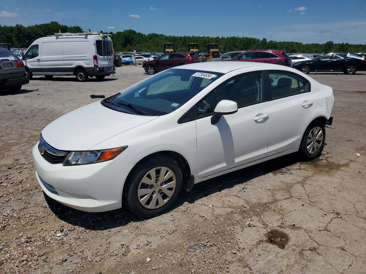 2012 Honda Civic VIN 19XFB2F53CE109809 COPART salvage auction — Rear End, TN - SALVAGE CERTIFICATE, sold $3,750 on 2026-07-09 (photo 1)