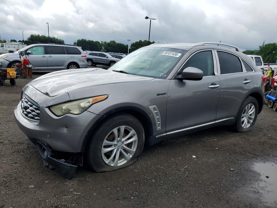 2010 Infiniti Fx35 VIN JN8AS1MW1AM851791 COPART salvage auction — FRONT END, Wv - Certificate Of Title (P), sold $475 on 2026-07-30 (photo 1)