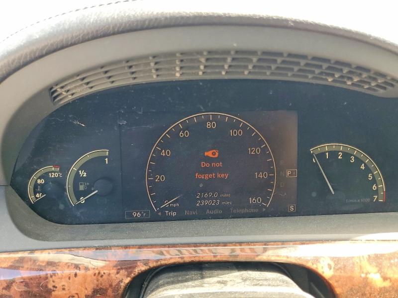 2007 Mercedes-benz S class VIN WDDNG71XX7A137172 COPART salvage auction — FRONT END, LA - CERT OF TITLE-SALVAGE, sold $575 on 2026-07-17 (photo 9)