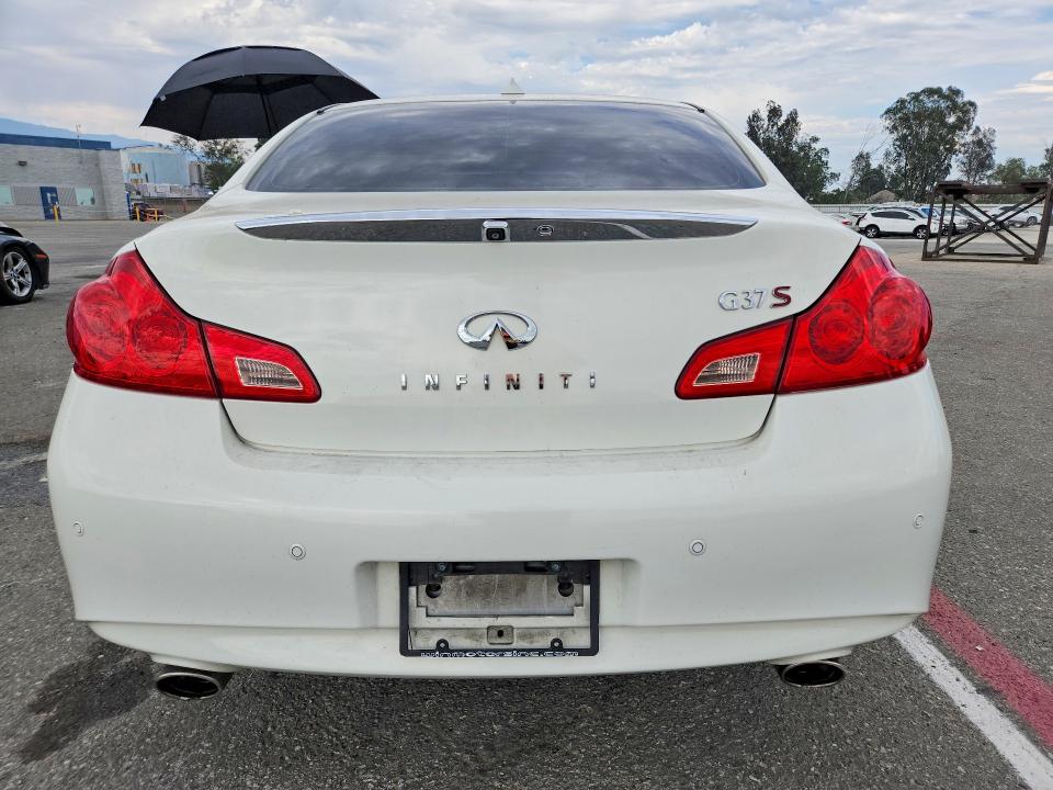 2013 Infiniti G VIN JN1CV6AP8DM717471 COPART salvage auction — FRONT END, Ca - Salvage Certificate, sold $1,700 on 2026-07-07 (photo 6)