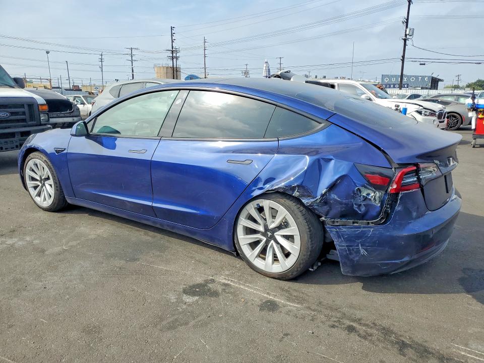 2022 Tesla Model 3 VIN 5YJ3E1EA7NF372594 COPART salvage auction — REAR END, Salvage Title, sold $4,600 on 2026-07-22 (photo 2)
