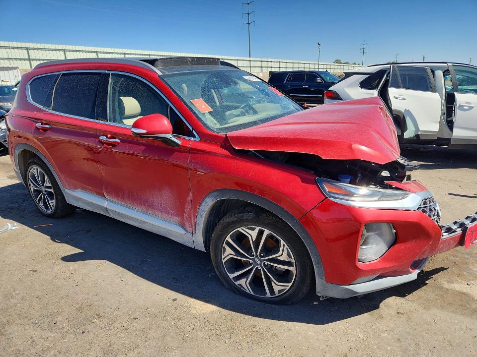 2019 Hyundai Santa fe VIN 5NMS53AA2KH048752 COPART salvage auction — FRONT END, Nm - Certificate Of Title, sold $2,050 on 2026-07-09 (photo 4)