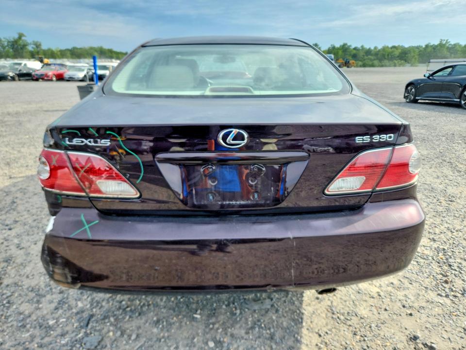2004 Lexus Es 330 VIN JTHBA30G940020773 COPART salvage auction — REAR END, VA - CERT OF TITLE - SALVAGE, sold $475 on 2026-07-22 (photo 6)
