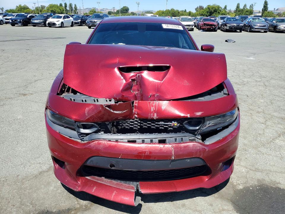 2019 Dodge Charger VIN 2C3CDXGJ0KH668103 COPART salvage auction — FRONT END, Ca - Salvage Certificate, sold $12,500 on 2026-07-24 (photo 5)