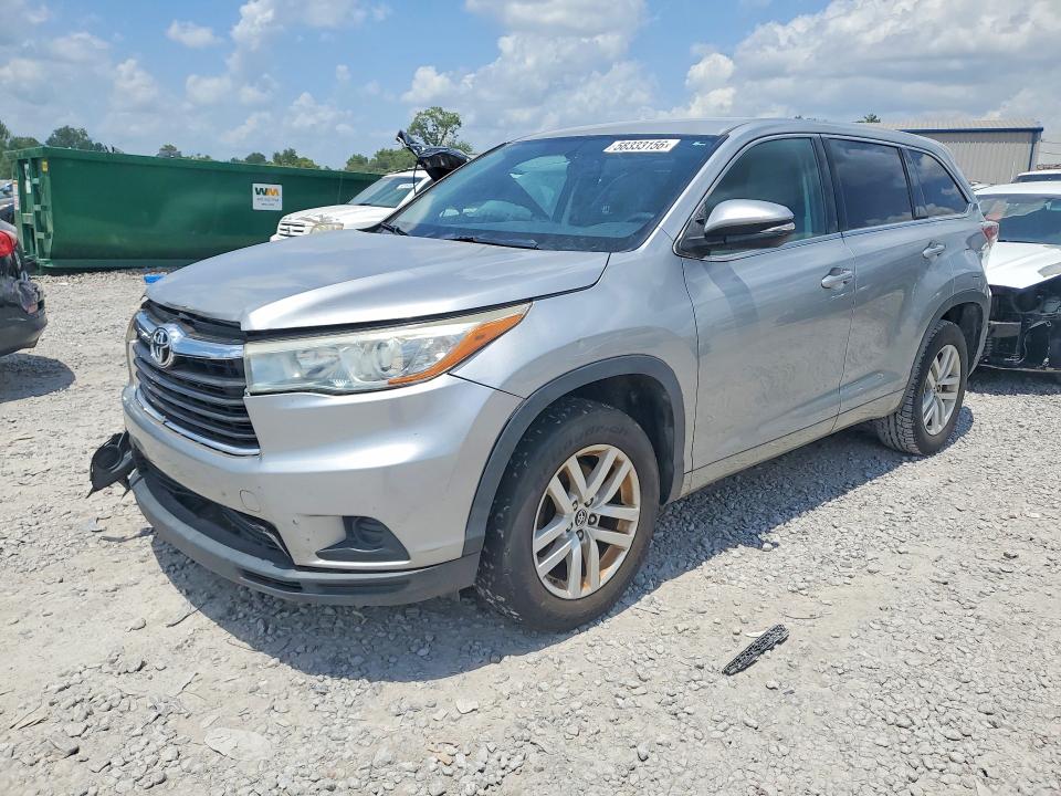2016 Toyota Highlander VIN 5TDZARFH1GS019346 COPART salvage auction — REAR END, Al - Cert Of Title-Salvage Title, sold $6,000 on 2026-07-07 (photo 1)