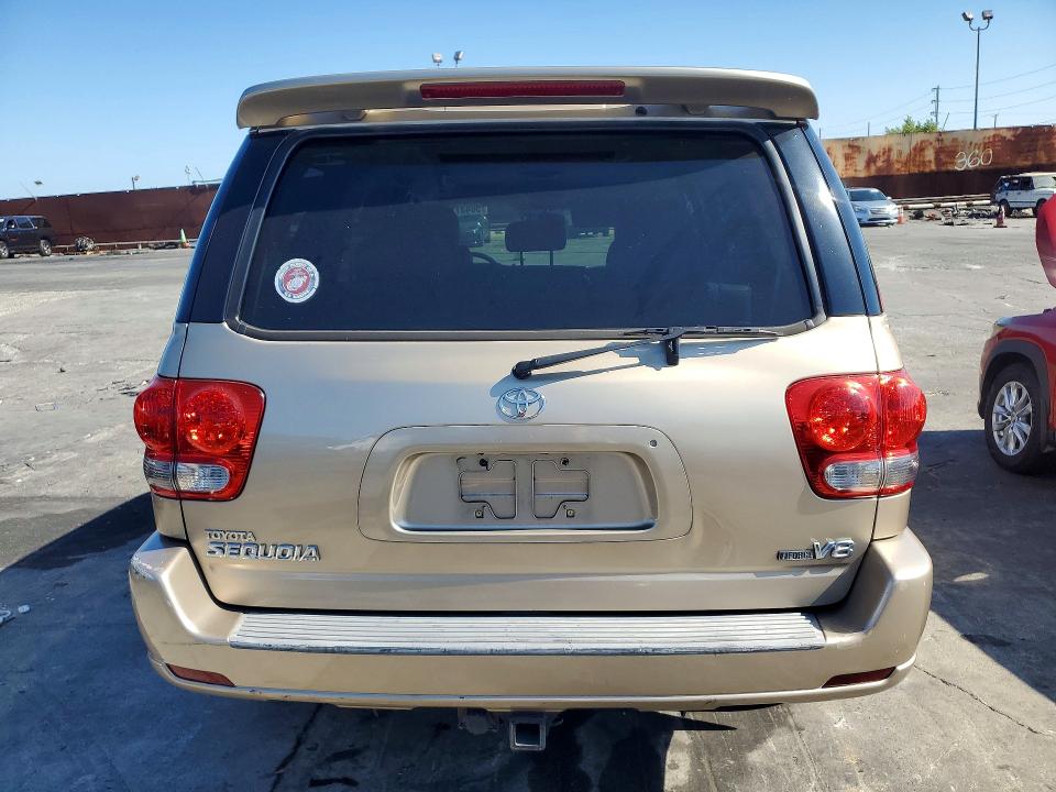 2007 Toyota Sequoia VIN 5TDZT38A67S295352 COPART salvage auction — MECHANICAL, Ca - Salvage Certificate, sold $1,100 on 2026-07-08 (photo 6)