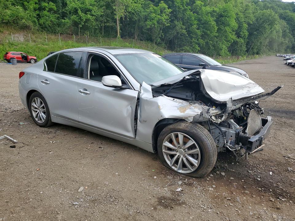 2015 Infiniti Q50 VIN JN1BV7AR3FM421327 COPART salvage auction — FRONT END, Ct - Cert Of Title-Salvage, sold $500 on 2026-07-14 (photo 4)